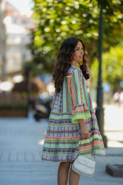 VESTIDO CURTO JACQUARD