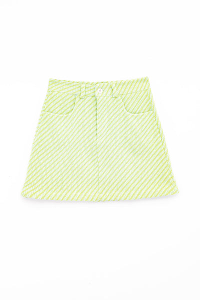Crop + Skirt Set - Lime Green
